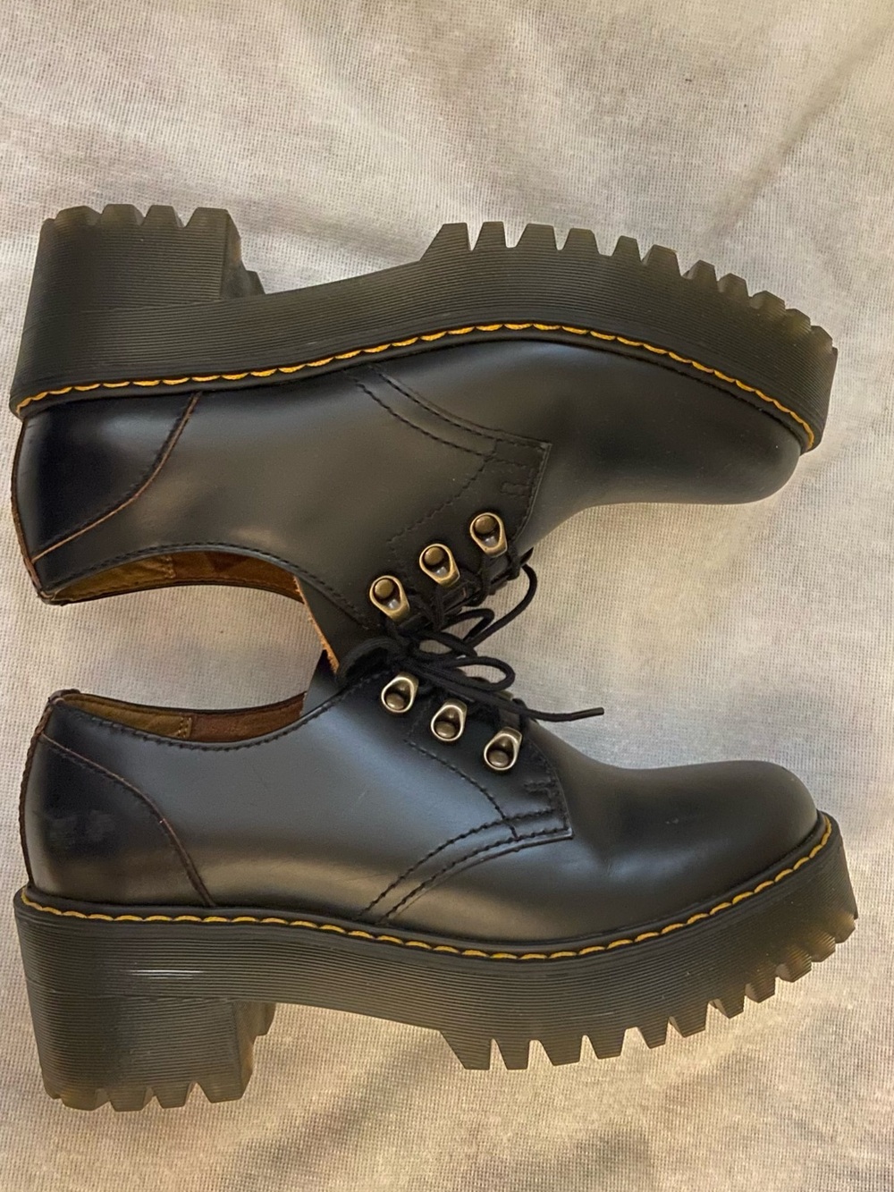 Dr. Martens Black Leather Lace-Up Loafer - Picture 6 of 10